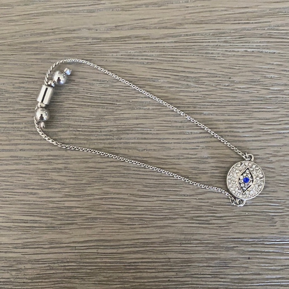 Evil eye adjustable bracelet